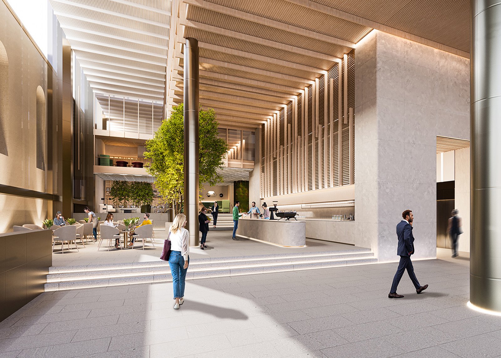 270 Pitt Street lobby refurbishment concept by Marchese Partners