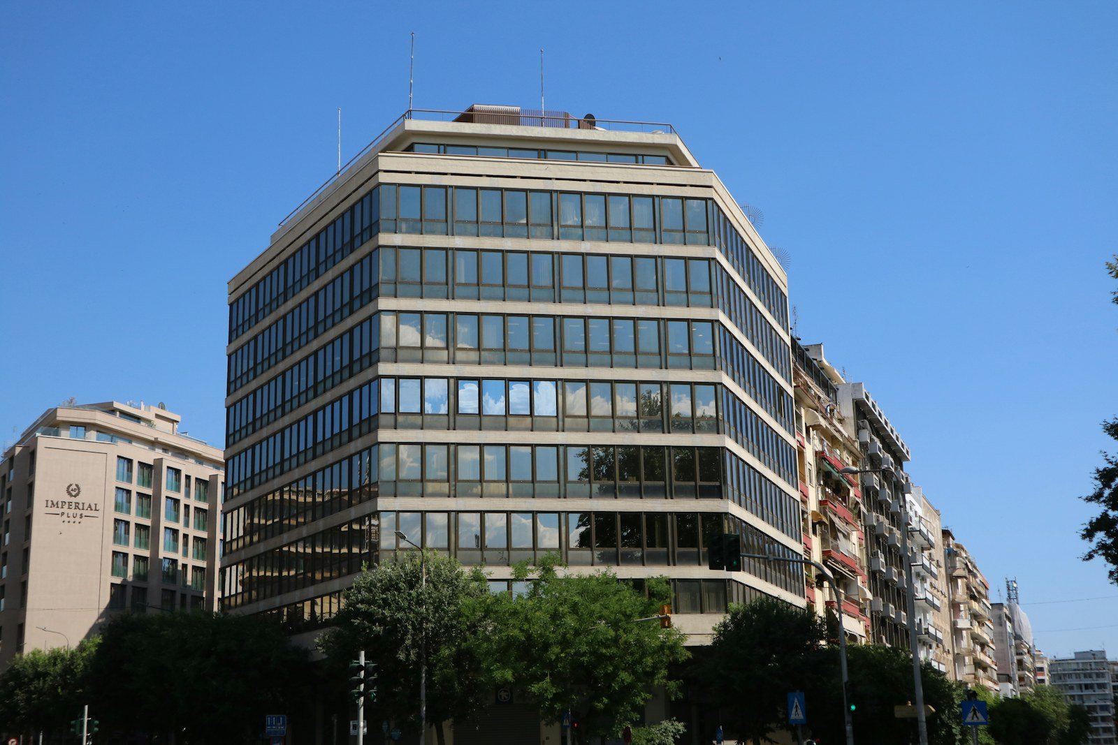 Representative image: modern commercial building with glazed facade