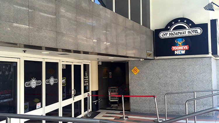 Off Broadway Hotel entrance, Bay Street, Sydney
